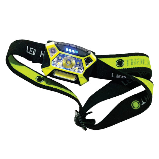 SILVAN RECHARGEABLE LED SENSOR HEADLIGHT WITH WORKLIGHT