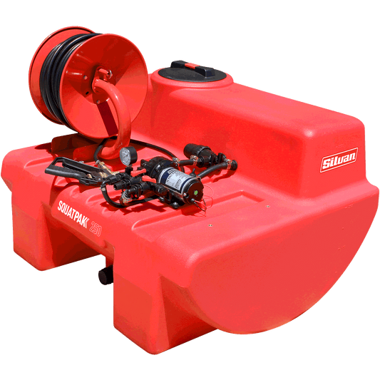 SILVAN 250L 12V SQUATPAK SPRAY TANK - 30M ECO HOSE REEL