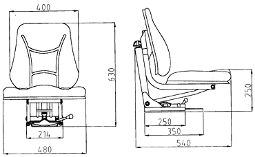 Bare-Co B9644 Heavy Duty Suspension Seat