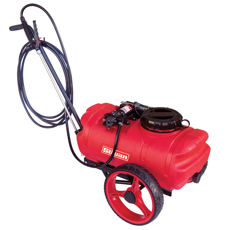 SILVAN REDLINE RECHARGEABLE 12V TROLLEY SPRAYER - 25L