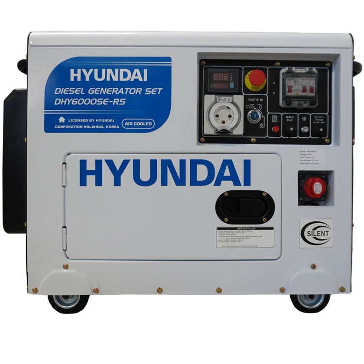 HYUNDAI 6.5kVA Diesel Generator Remote Start Part No: DHY6000SE-RS