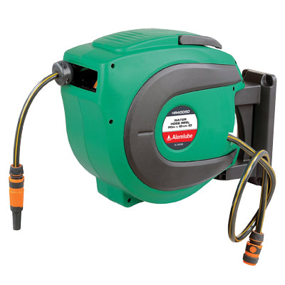 Alemlube HR40050 EL Series Water Hose Reel, 20m X 12mm ID